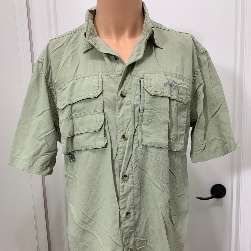Natural Gear Button vented Fishing Short Sleeve